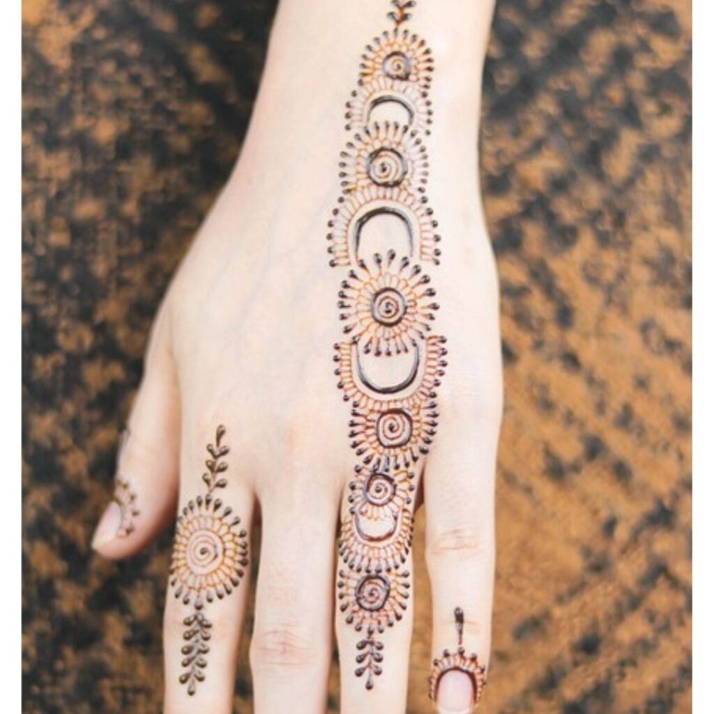latest mehndi designs for fingers only